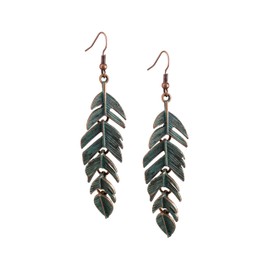 MINACHI Vintage Bohemian Retro Cascade Leaf Dangle Earrings, Boho Jewelry Gift for Women