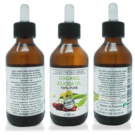 Jojoba Oil Jojoba 100ml Organic, Cold Pressed, Glasflasche with Dropper