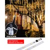 iBaycon 20 Tubes 640 LED Meteor Shower Rain Lights, 15.7