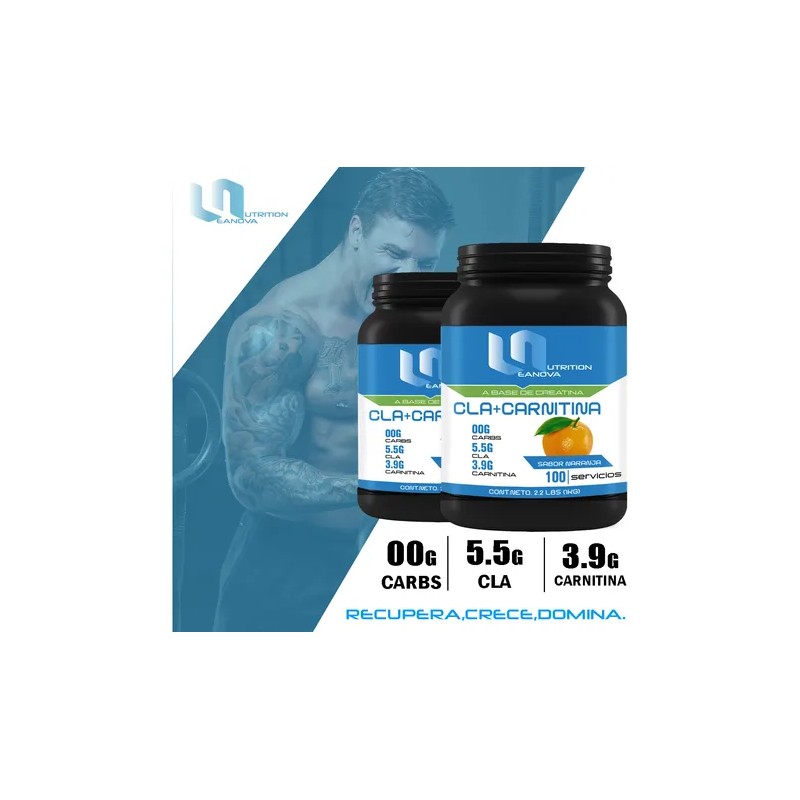 Cla Carnitina Leanova Nutrition 1kg Varios Sabores