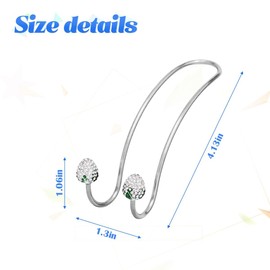 Strawberry Car Decor Hooks, 2 Pack Bling Diamond Seat Back Organizers, Auto Headrest Storage Hangers Hooks for Purse Handbag Clothes Grocery, Universal Car Accessories for Women (White)