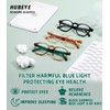 Hubeye 3 Packs Reading Glasses for Women Blue Light Blocking
