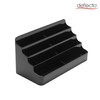 Deflecto 4 Tier 8 Pocket Landscape Business Card Holder Black