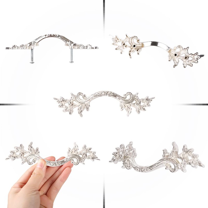 Fvstar 10pcs Antique Dresser Handles, Farmhouse Kitchen Cabinet Pulls, Vintage