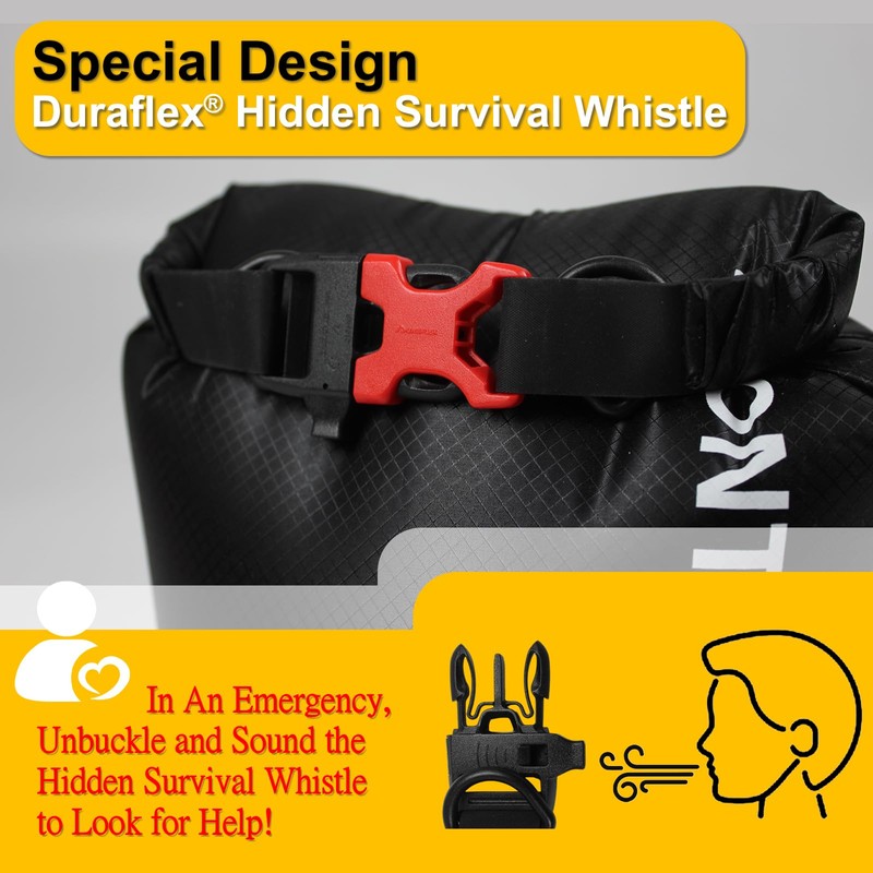 MONTCAMPER Upgraded CORDURA Waterproof Dry Bag-Durable&Lightweight Storage Sack for Hiking,