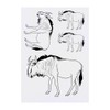 4 x 'Wildebeest' Temporary Tattoos - Water Resistant, Skin-Safe, Non-Toxic