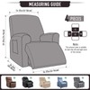TAOCOCO Stretch Recliner Chair Covers 4 Piece, Chocolate