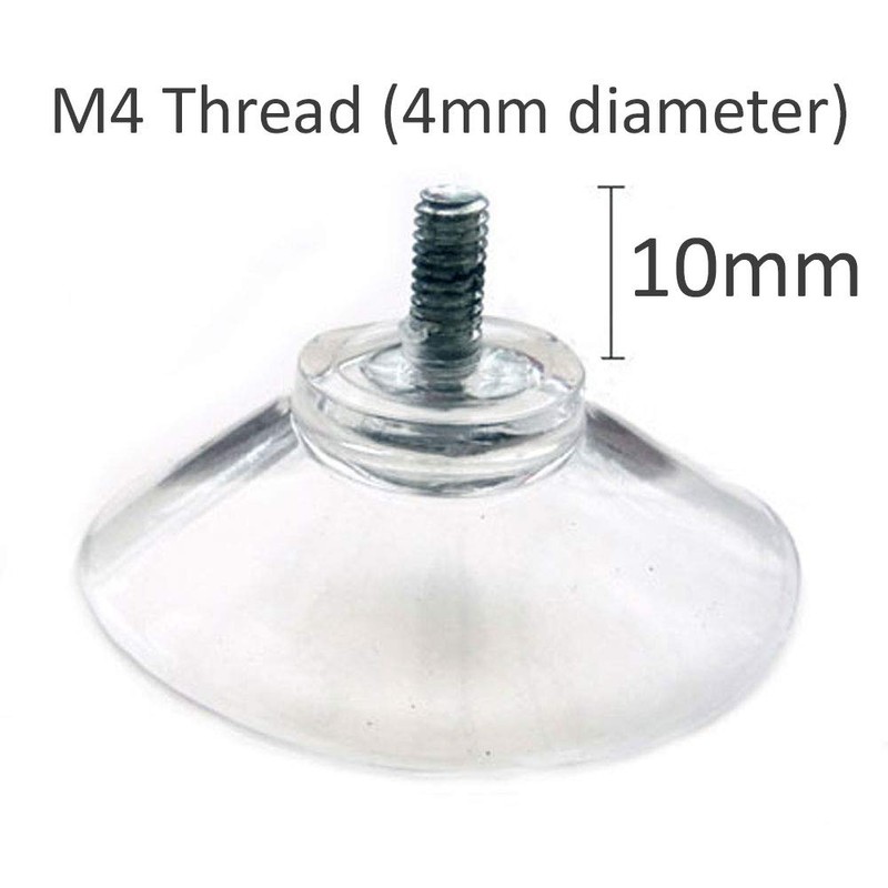 Suction Cups - 20 Pack of 40mm Clear Plastic Sucker