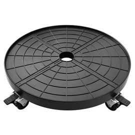 NOAMOO 16 Inch Plant Caddy with Wheels Outdoor Indoor, Large Rolling Plant Stand for 500lb Heavy Duty Flower Pots, Round Plant Rollers Lockable Potted Planter Dolly, Black