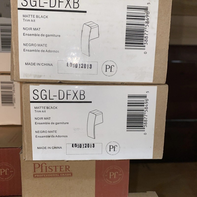 Pfister Shower Handle Matte Black, Trim Only, SGL-DFXB N7