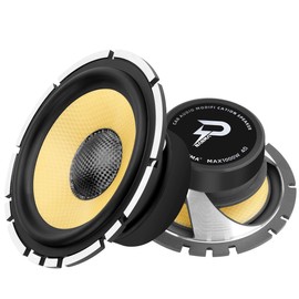 spnanma 6.5" Carbon Fiber Pro Audio Speakers with Bullet Phase Plug - 1000W Max Power, 150W RMS, Y35 Ferrite Magnet, SV Pure Copper Voice Coil - High Fidelity Car Subwoofer/Midbass (Pair)