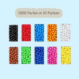 Caelura 1000+ Wasserperlen für Kinder Set, Wasserperlen Nachfüll Starterset, Water Beads, Perlen Starter Set für Kinder Puzzle Pädagogische