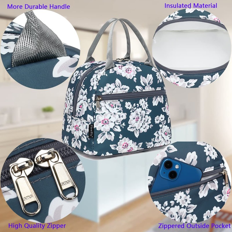 FlowFly Insulated Lunch Cooler Bag - Tote Bag Organizer for