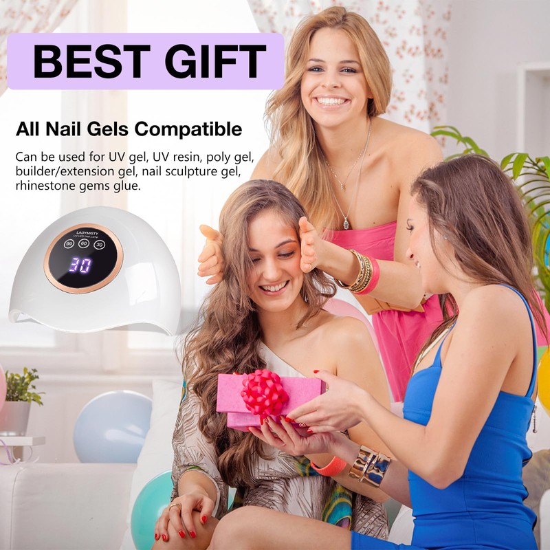 72W UV LED Nail Lamp, 2026 New Upgrade UV Light