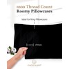1000 TC Black Standard Pillowcases Set of 2 100% Egyptian