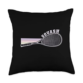 squash ball tennis squash racket rubber Ball Squash Racket Tennis Ball Throw Pillow, 18x18, Multicolor