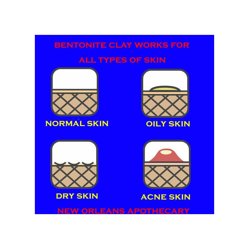Bentonite Clay Powder Face Mask Body Healing Detox Facial 100%