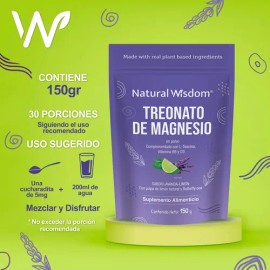 Nw Treonato De Magnesio En Polvo Con Alulosa L-teanina 150g Sabor Lavanda-Limón