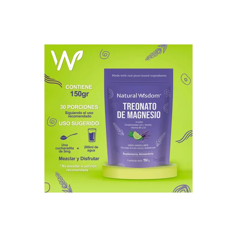 Nw Treonato De Magnesio En Polvo Con Alulosa L-teanina 150g