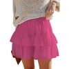 Aoudery Flowy Shorts for Women Boho Ruffled Tiered Skorts Casual