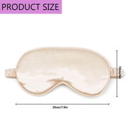 Sleep Mask for Women Men, Silk Eye Mask Super Soft Eye Masks with Adjustable Elastic Strap Both Sides Blackout with Cloth Bag for Travel Yoga Nap Meditation Y4-SMZGYZ (Flesh Pink)