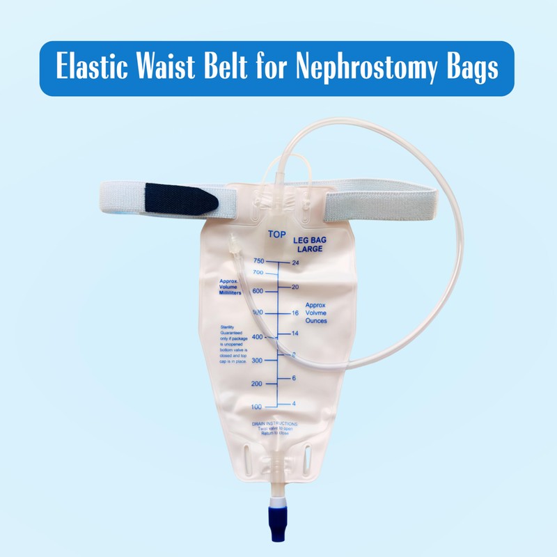 Filigan Nephrostomy Bag Strap Holder, 2.5x90cm Soft Elastic Fabric Urine