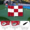 KINGTOP Checkered Golf Flag 8x6 Inch – Red/White Check, 420D