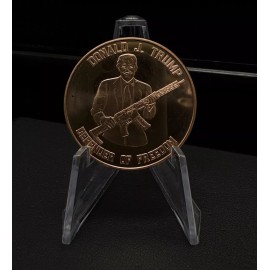 1 Oz Copper Round-Trump Defender Of Freedom