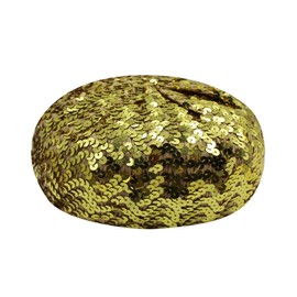 JUMISEE Sparkly Sequin Berets for Women Girls Fashion Beanie Hat Costume Accessories for Festival Party Dance Gold