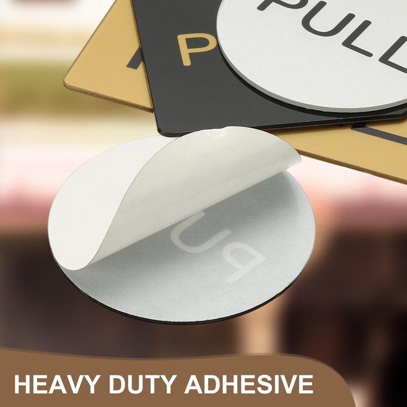PATIKIL 1Set Push Pull Door Stickers, 2x4.7in Push and Pull