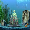 Delight eShop Action-Aquarium Skeleton Pirate Captain Ornament Fish Tank Landscape