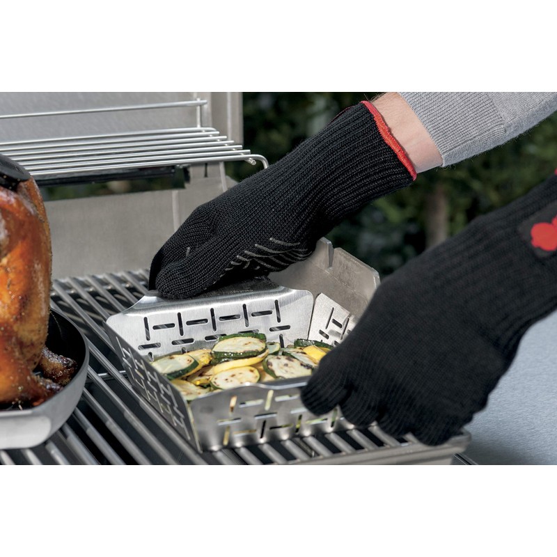 Weber Grill Style Vegetable Basket Stainless Steel Small 6481, 19