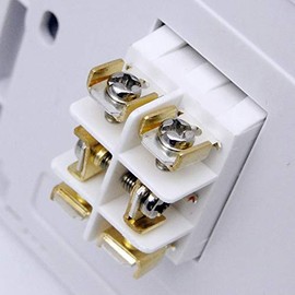 Rollerhouses AC506-01 3 Position ON/Off/ON Rocker Switch White AC120 60HZ Double Manual Wall Mounted Switch DPDT Work with Standard Mechanical Motor/Roller Shutter Motor