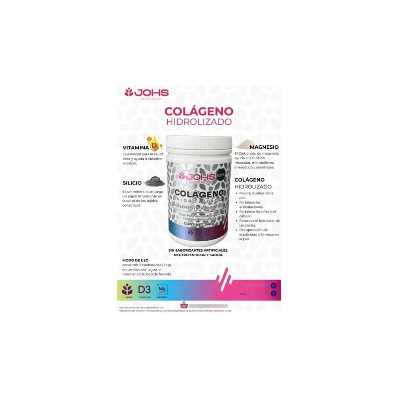 2 Pzs Colágeno,proteína ,cabello Músculos Uñas Johs For Less
