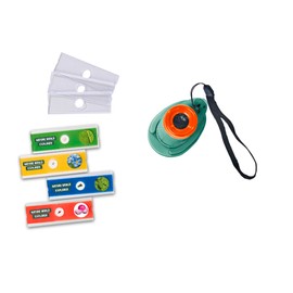 Simba - Nature World NW Handheld Microscope, 11 cm, Includes 4 Analysis Samples, 3 Slides, from 5 Years, 104342666