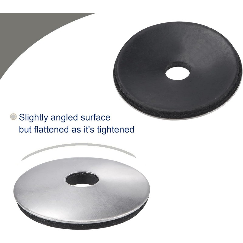 TOP-VIGOR 50Pcs EPDM Bonded Sealing Washers, 6.3mm ID 25mm OD
