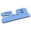6.2 Liter Supercharged Emblems in Blue and Chrome - Pair