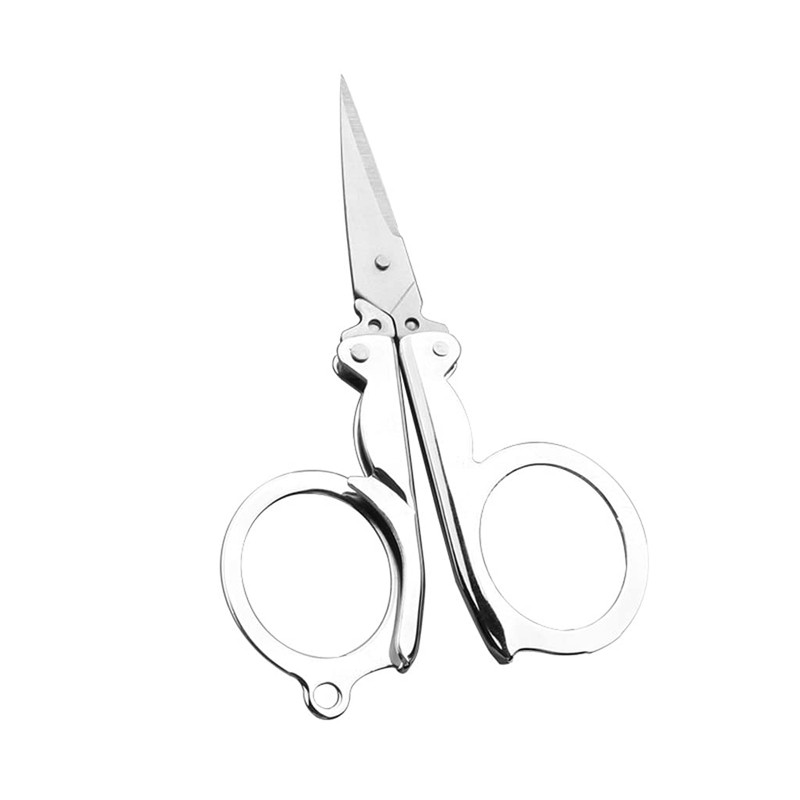 QWQJ Stainless Steel Folding Scissors - Compact, Portable & Functional
