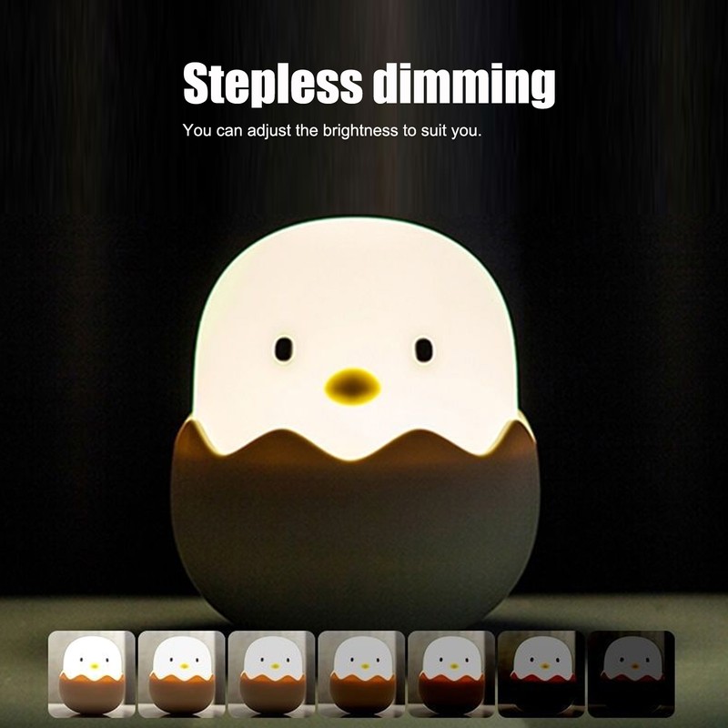 Night Light Eggshell Chicken 3 Dimensional Cute Silicone Household Bedside