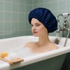 Duschhaube, Duschhut, wiederverwendbar, elastisches Band, wasserdichte Badekappen, verstellbar, geeignet für