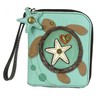 CHALA Sea Turtle Zip-Around Wallet/Wristlet Gift Set, Turtle Wallet, 5"