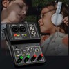 2 ChannelsMixer, Sound Card USB 48V Phantom Power Compact Sound