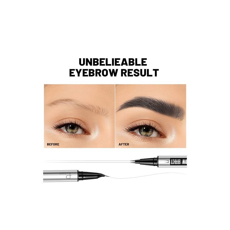 2-in-1 Dual Ended Microblading Eyebrow Pen & Eyebrow Brush, Waterproof