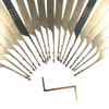 TPM Go 20pcs Lock Pick Rake,Beginner Rake Lock Pick Set