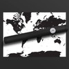 Large A1 White & Black Map of the World Travel
