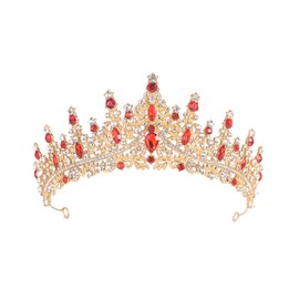 Coronas y tiaras para mujer, diadema de diamantes de imitación para niñas, accesorios para el cabello de novia para bodas, cumpleaños, Tala Única, Metales no preciosos, Cristal