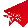 Elegant Red Star Felt Table Runner - Perfect for the
