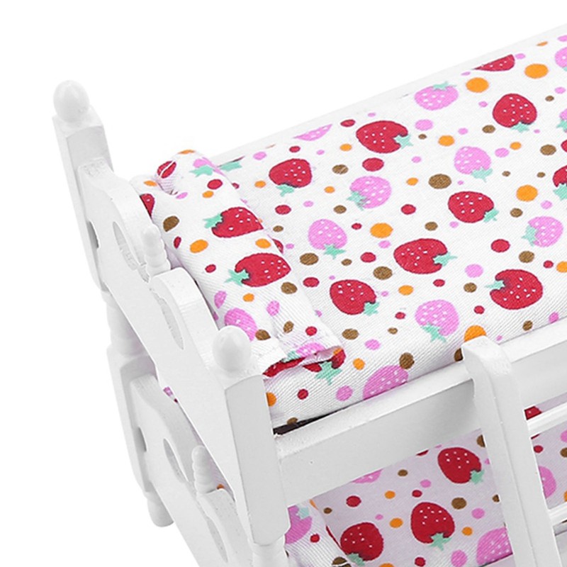 1:12 Doll House Mini Furniture Children Bedroom Model Bunk Bed