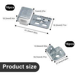 HERKINDNESS Sofa Connector, 32 Pieces Sofa Spring Clips, with 5 Holes Sofa Spring Repair Replacement, Furniture Spring Set, Metal Sofa Spring Repair for Upholstered Furniture, for Beds Sofas
