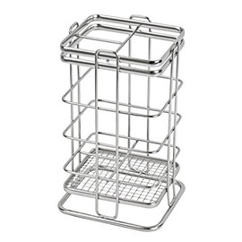 Pearl Metal Tool Stand, Stainless Steel, Biuno HB-3289, Silver, 4.3 x 4.5 x 7.3 inches (11 x 11.5 x 18.5 cm)
